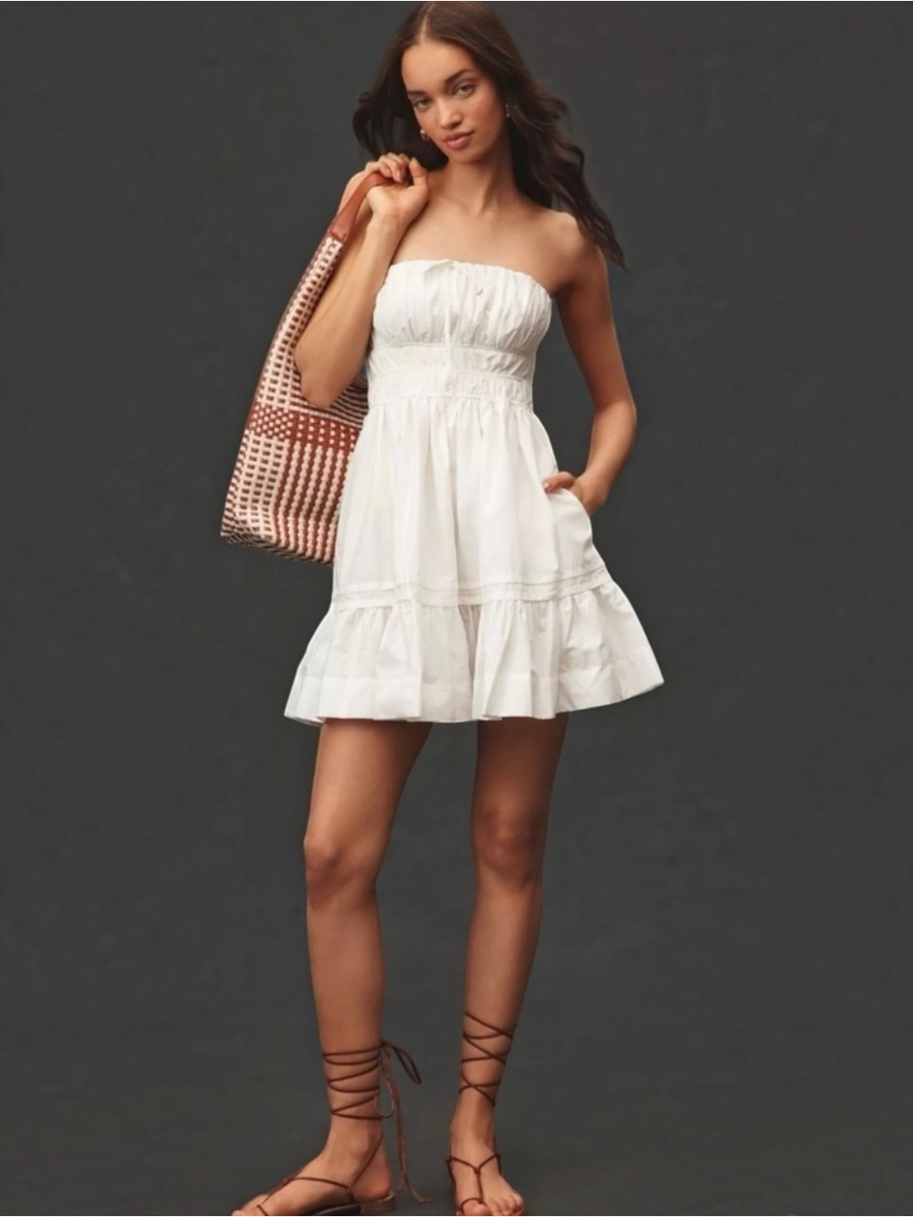 Anthropologie Somerset Strapless Mini Dress size XL NWT